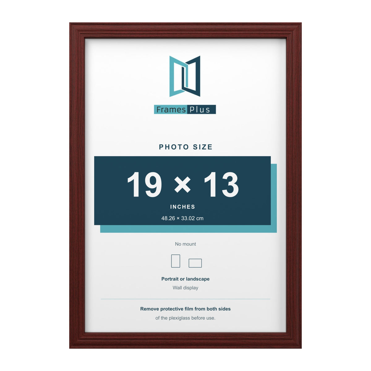 Devon Mahogany picture frame for a 19 x 13 inch photo