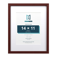 Devon Mahogany 20 x 16 inch picture frame with a white mount for a 14 x 11 inch photo