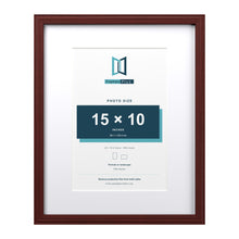 Devon Mahogany 20 x 16 inch picture frame with a white mount for a 15 x 10 inch photo