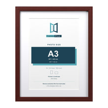 Devon Mahogany 20 x 16 inch picture frame with a white mount for an A3 photo