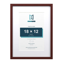 Devon Mahogany 24 x 18 inch picture frame with a white mount for an 18 x 12 inch photo