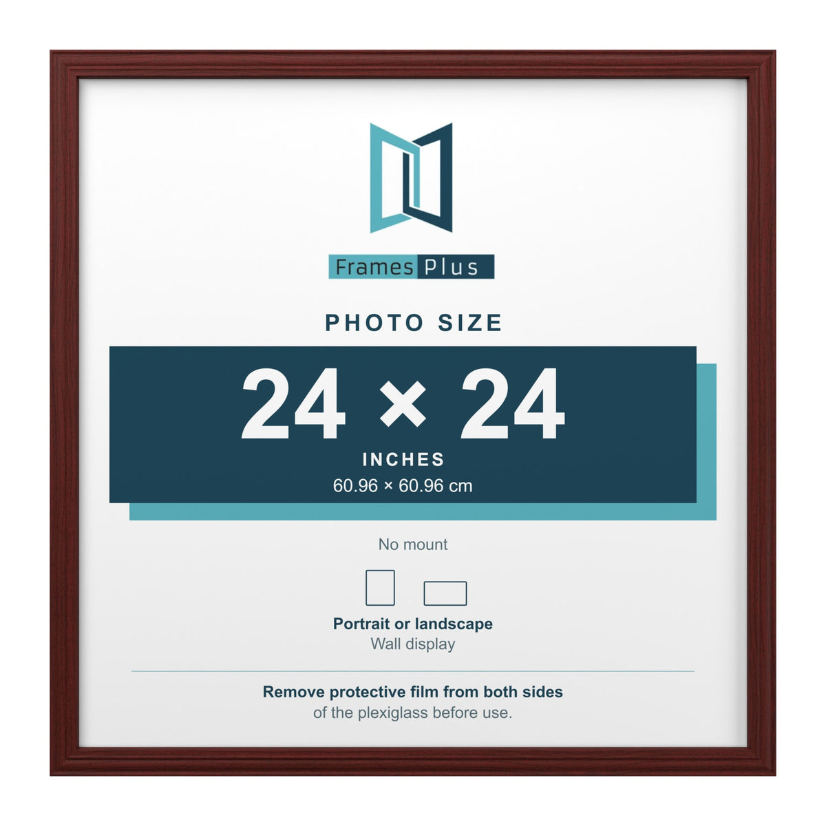 Devon Mahogany picture frame for a 24 x 24 inch photo