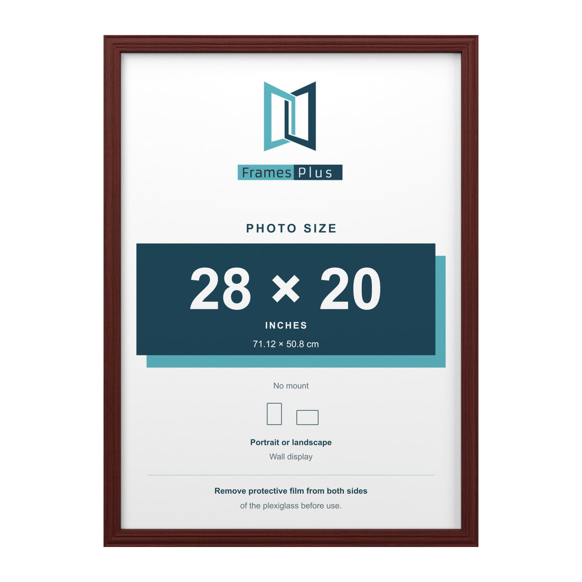 Devon Mahogany picture frame for a 28 x 20 inch photo