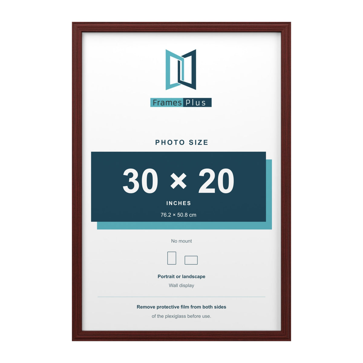 Devon Mahogany picture frame for a 30 x 20 inch photo