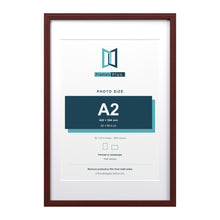 Devon Mahogany 30 x 20 inch picture frame with a white mount for an A2 photo