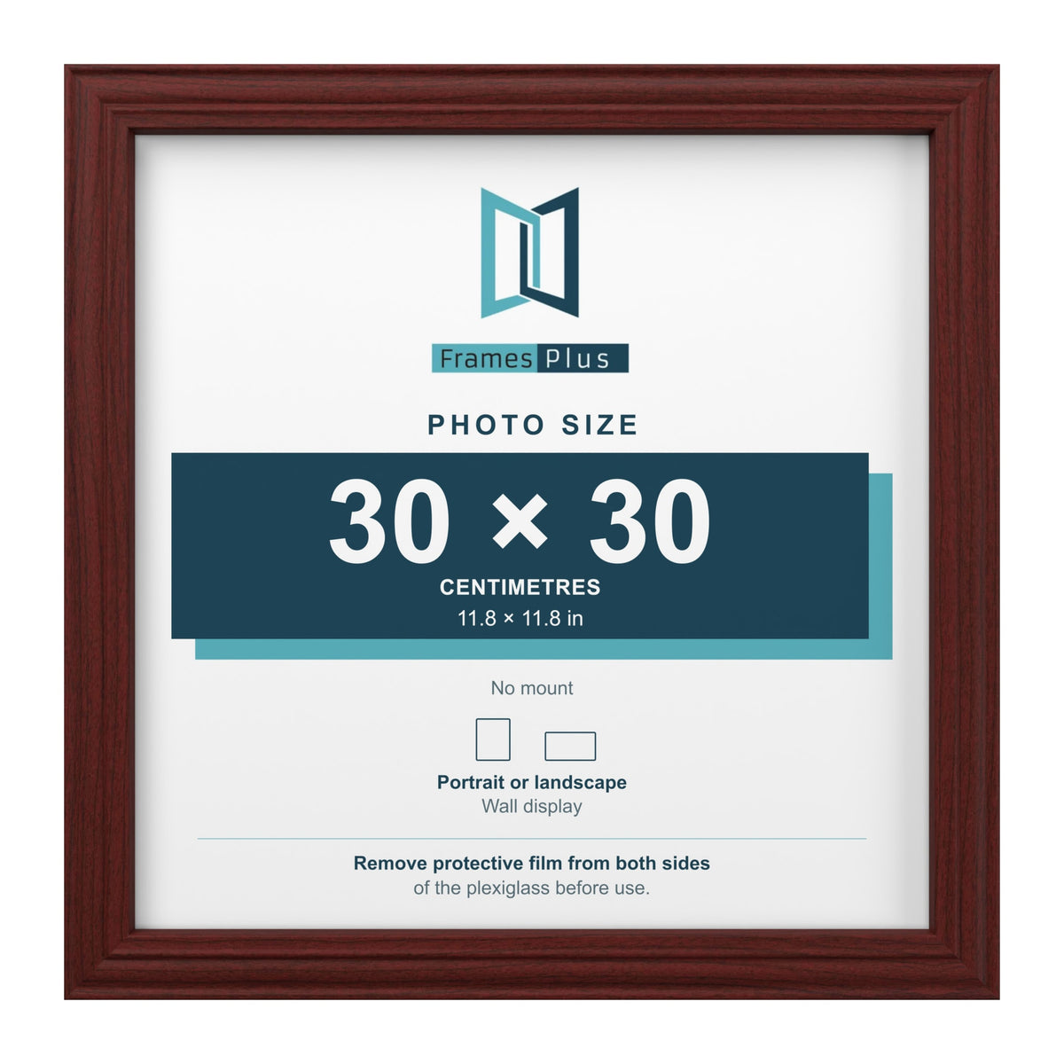 Devon Mahogany picture frame for a 30 x 30 cm photo