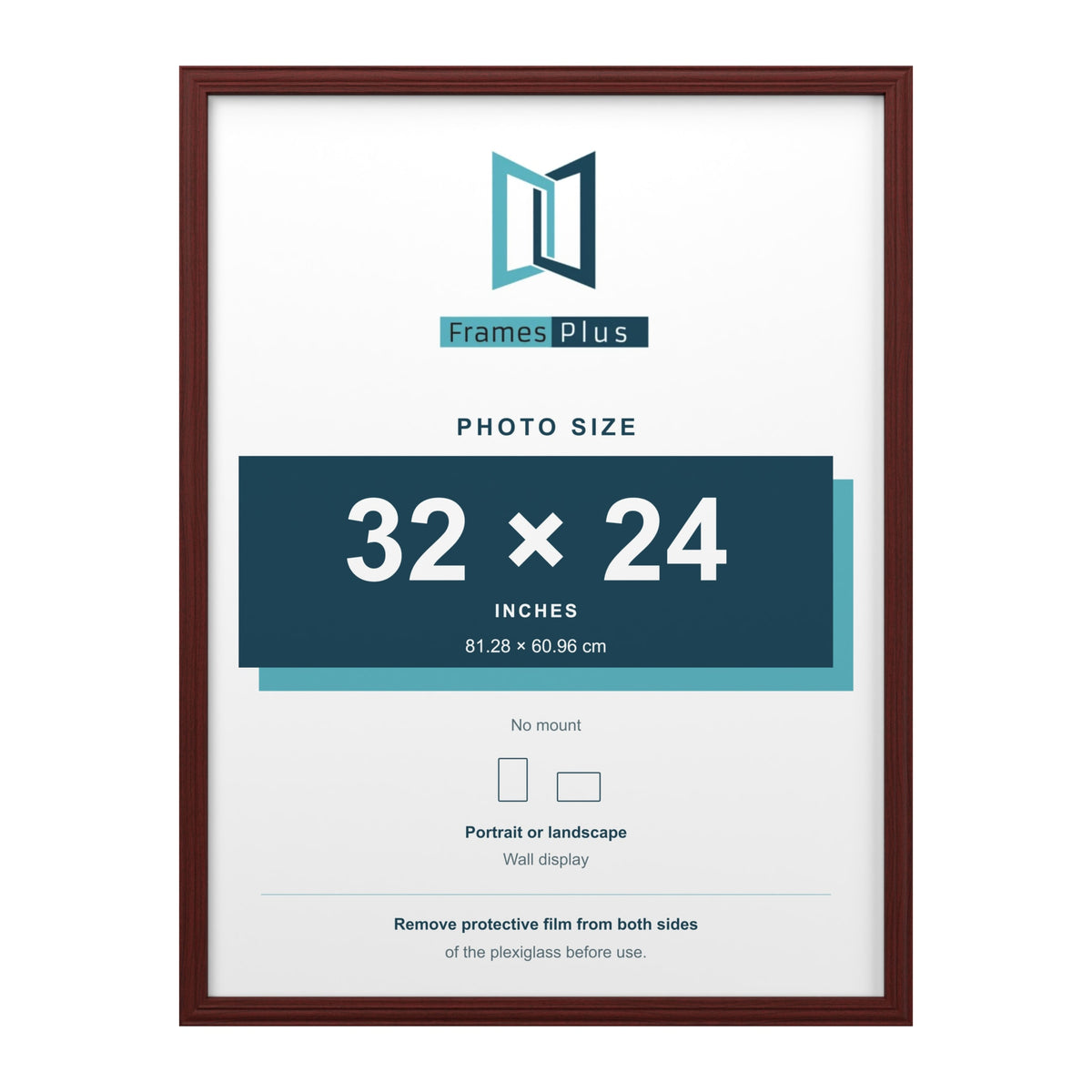Devon Mahogany picture frame for a 32 x 24 inch photo