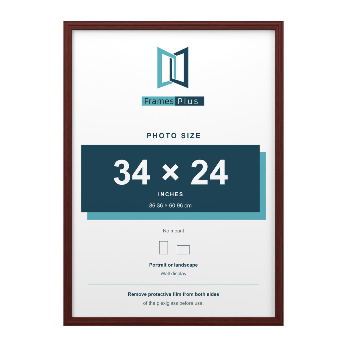 Devon Mahogany picture frame for a 34 x 24 inch photo