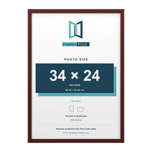 Devon Mahogany picture frame for a 34 x 24 inch photo