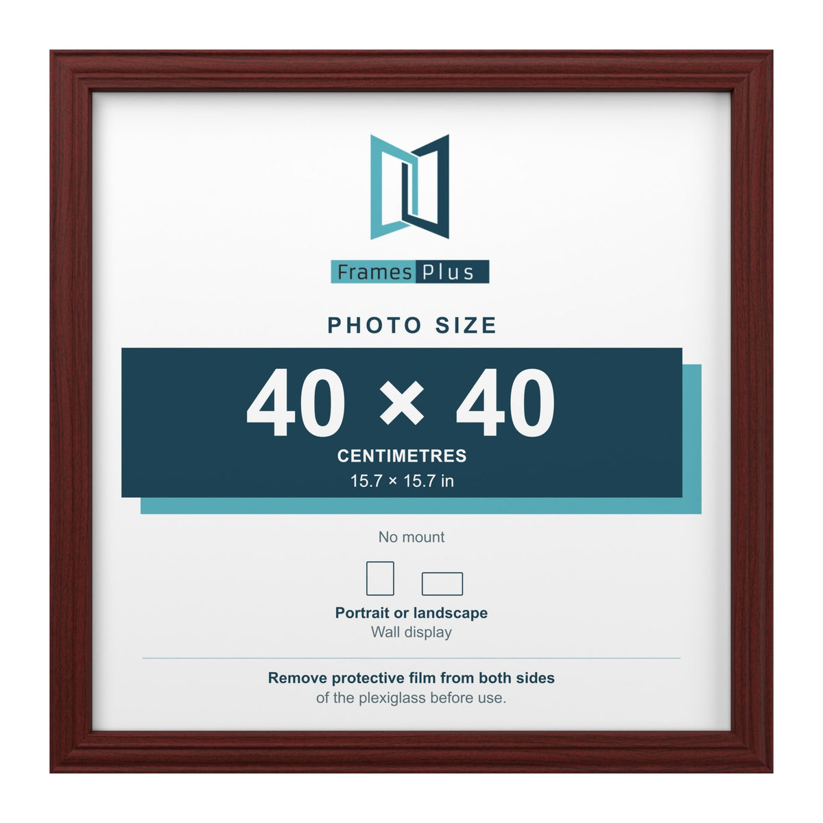 Devon Mahogany picture frame for a 40 x 40 cm photo