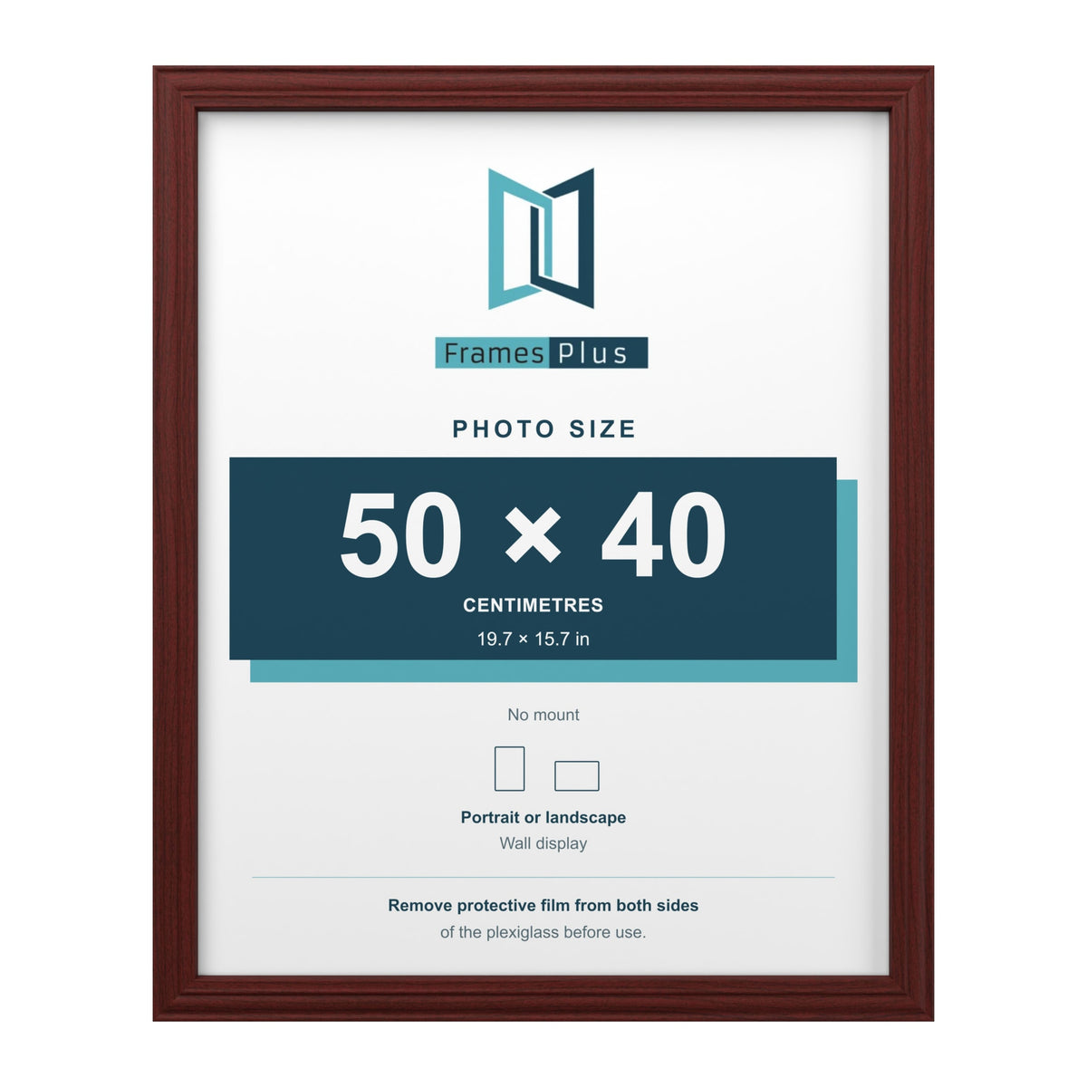 Devon Mahogany picture frame for a 50 x 40 cm photo