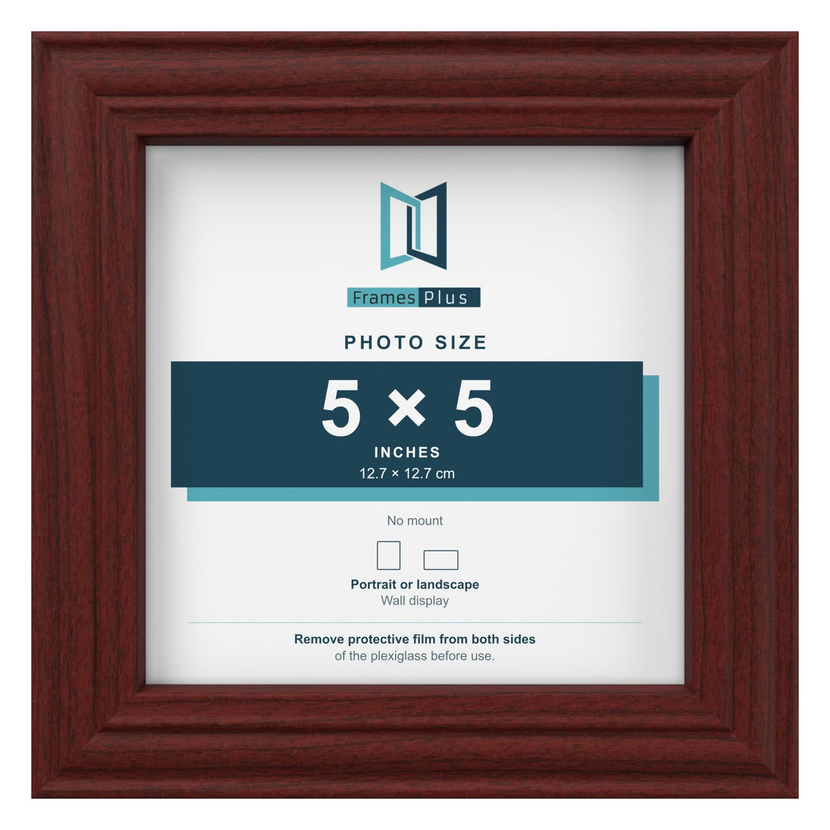 Devon Mahogany picture frame for a 5 x 5 inch photo
