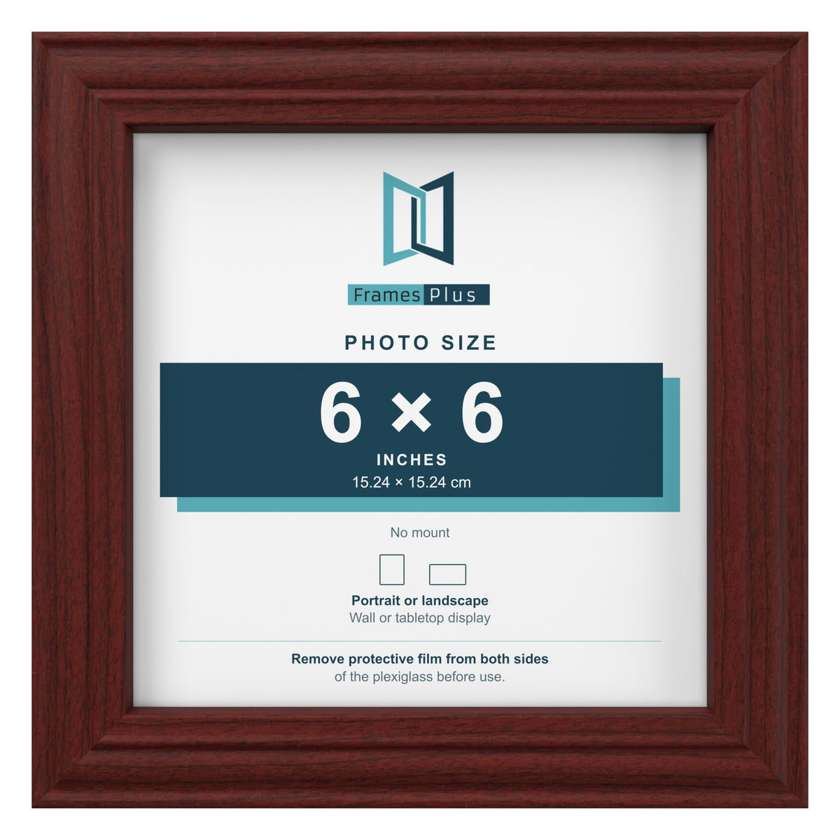 Devon Mahogany picture frame for a 6 x 6 inch photo