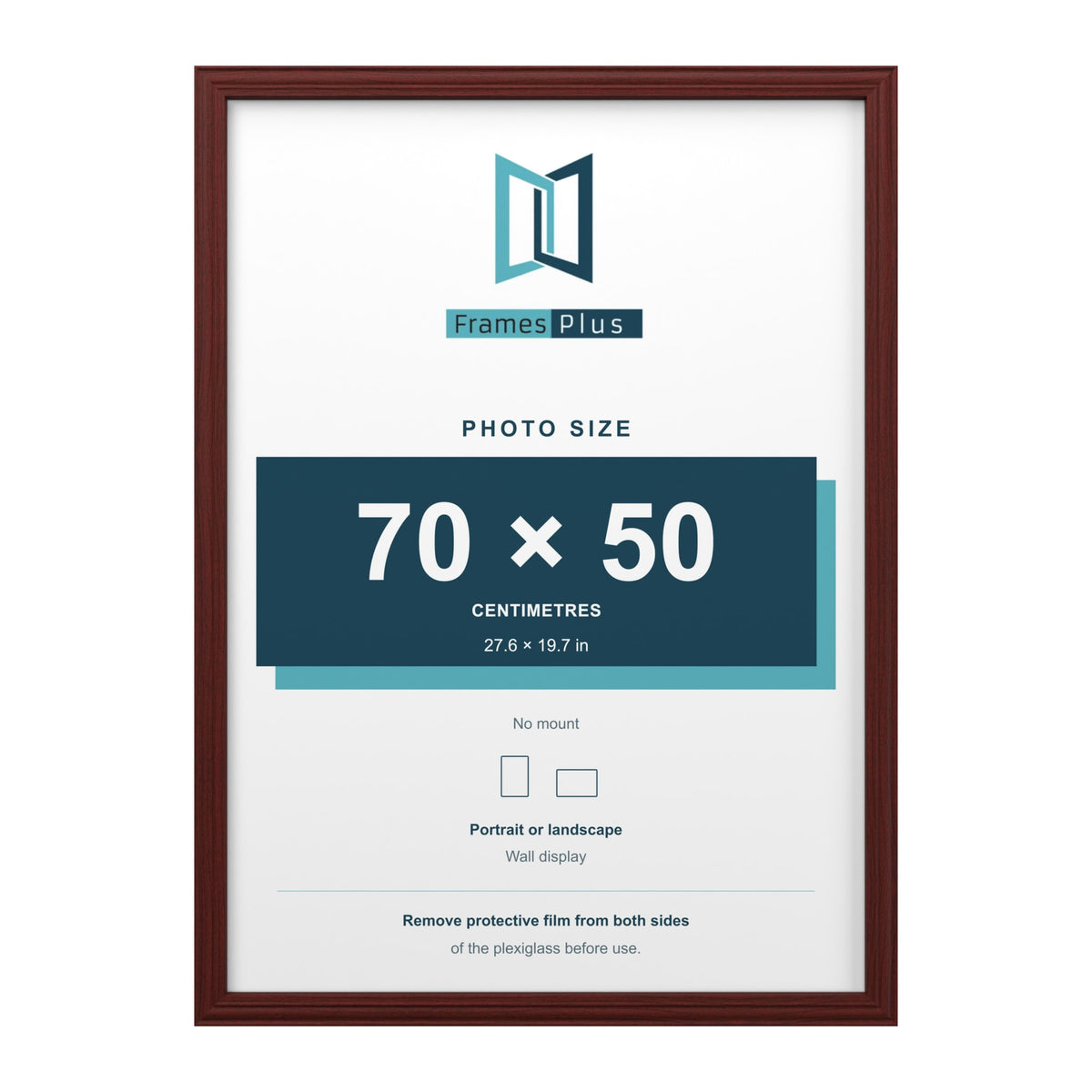 Devon Mahogany picture frame for a 70 x 50 cm photo