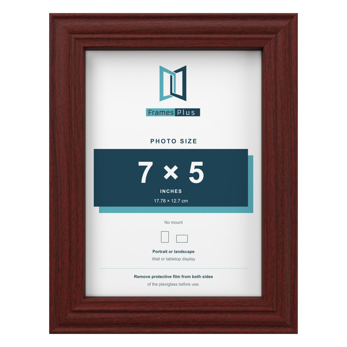 Devon Mahogany picture frame for a 7 x 5 inch photo