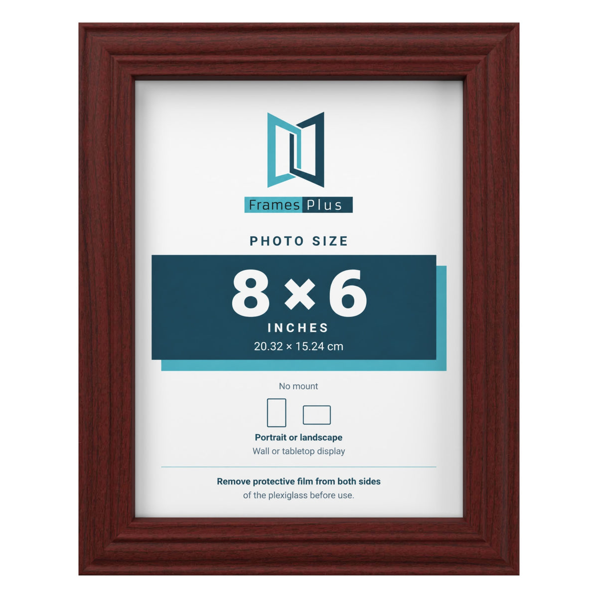 Devon Mahogany picture frame for an 8 x 6 inch photo