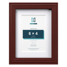 Devon Mahogany 8 x 6 inch picture frame with a white mount for a 6 x 4 inch photo