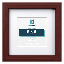 Devon Mahogany 8 x 8 inch picture frame with a white mount for a 5 x 5 inch photo