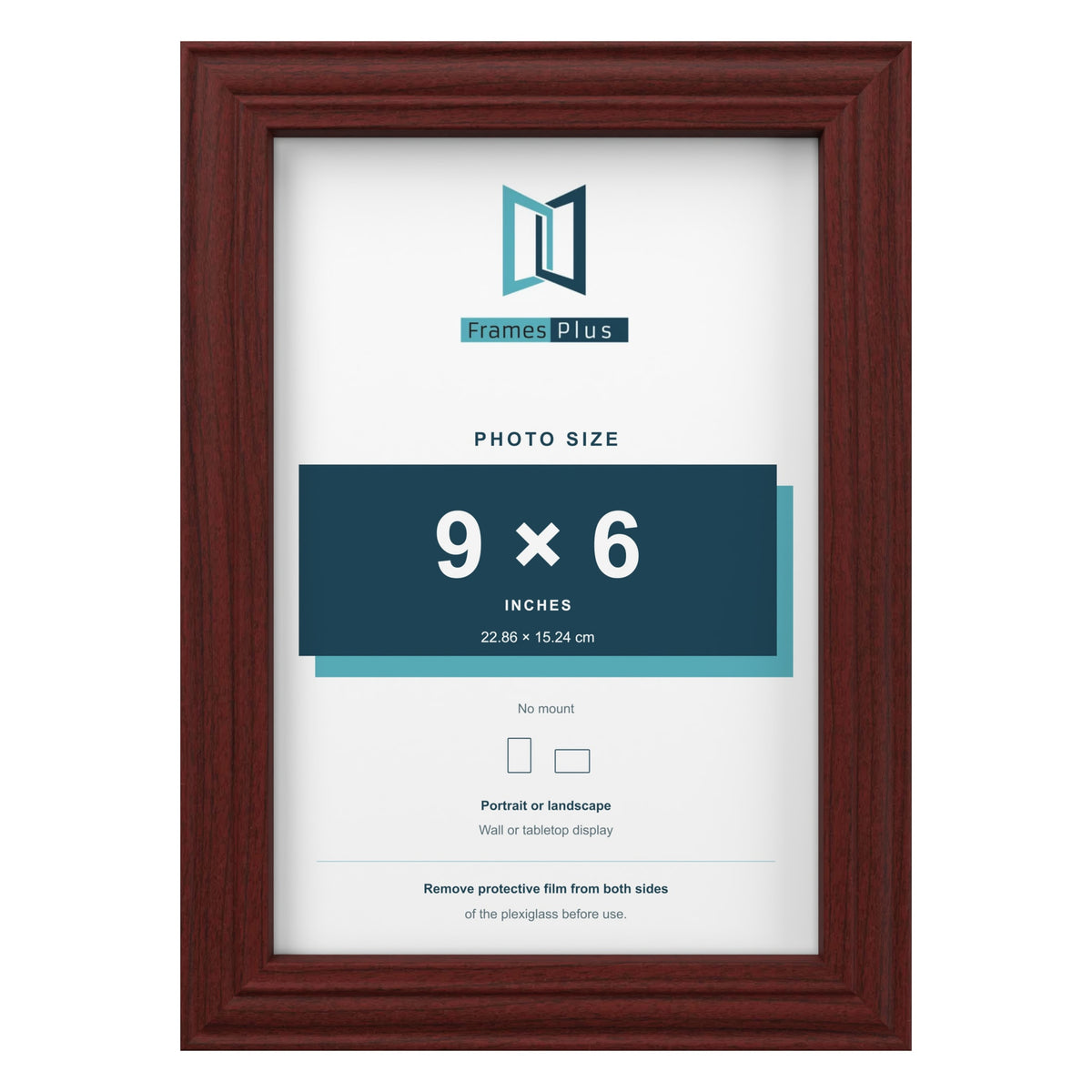 Devon Mahogany picture frame for a 9 x 6 inch photo