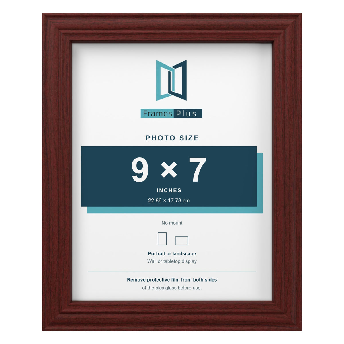 Devon Mahogany picture frame for a 9 x 7 inch photo