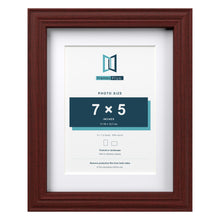 Devon Mahogany 9 x 7 inch picture frame with a white mount for a 7 x 5 inch photo
