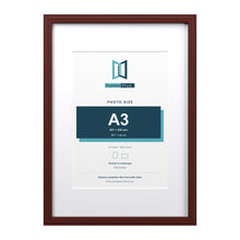 Devon Mahogany A2 picture frame with a white mount for an A3 photo
