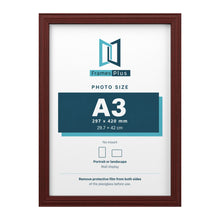 Devon Mahogany picture frame for an A3 photo