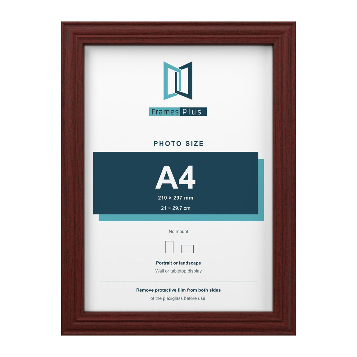 Devon Mahogany picture frame for an A4 photo