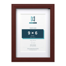 Devon Mahogany A4 picture frame with a white mount for a 9 x 6 inch photo