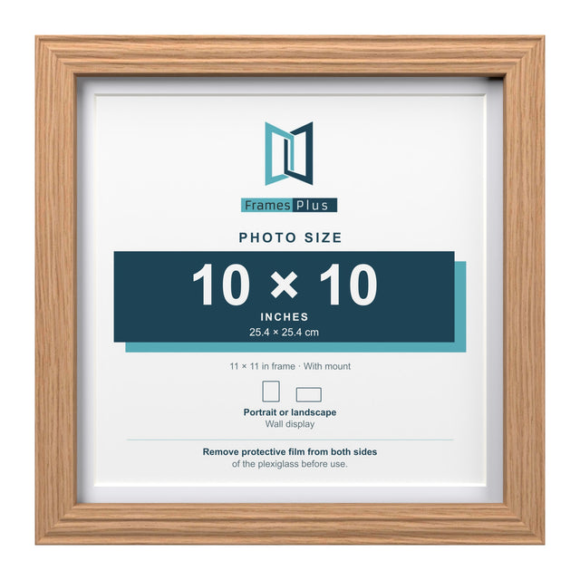 Devon Range Oak Picture, Photo & Poster Frame with White Mount — Finish and profile example