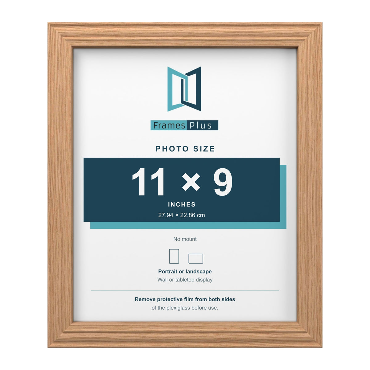 Devon Oak picture frame for an 11 x 9 inch photo
