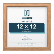Devon Oak picture frame for a 12 x 12 inch photo