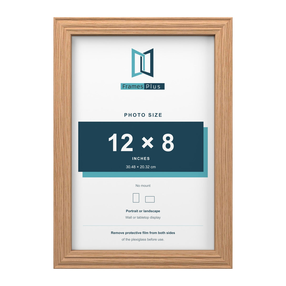 Devon Oak picture frame for a 12 x 8 inch photo