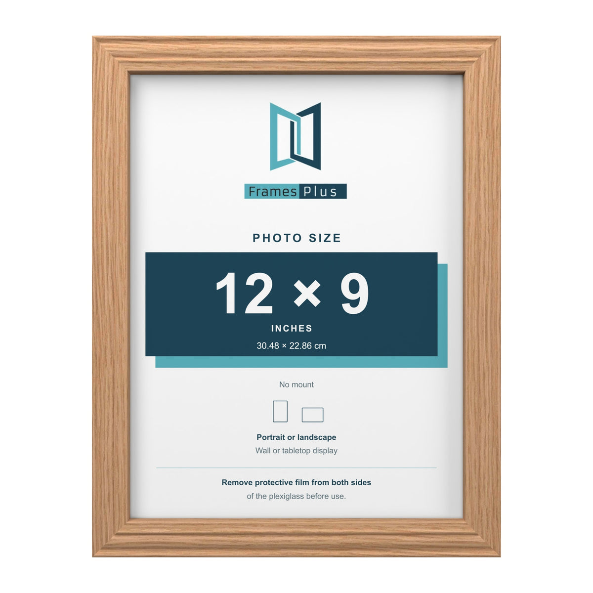 Devon Oak picture frame for a 12 x 9 inch photo