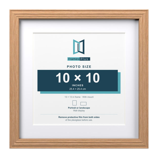 Devon Range Oak Picture, Photo & Poster Frame with White Mount — Finish and profile example