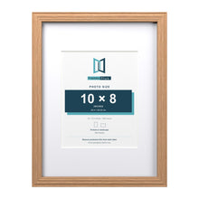 Devon Oak 16 x 12 inch picture frame with a white mount for a 10 x 8 inch photo