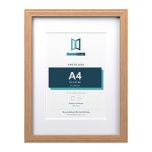 Devon Oak 16 x 12 inch picture frame with a white mount for an A4 photo