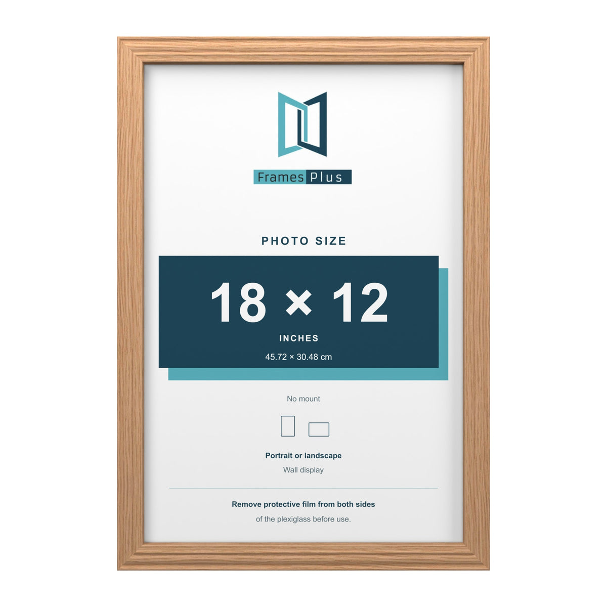 Devon Oak picture frame for an 18 x 12 inch photo