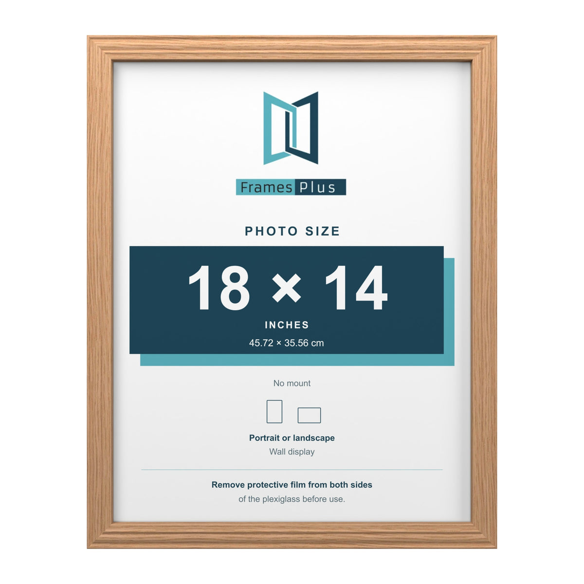 Devon Oak picture frame for an 18 x 14 inch photo