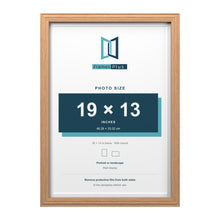Devon Oak 20 x 14 inch picture frame with a white mount for a 19 x 13 inch photo