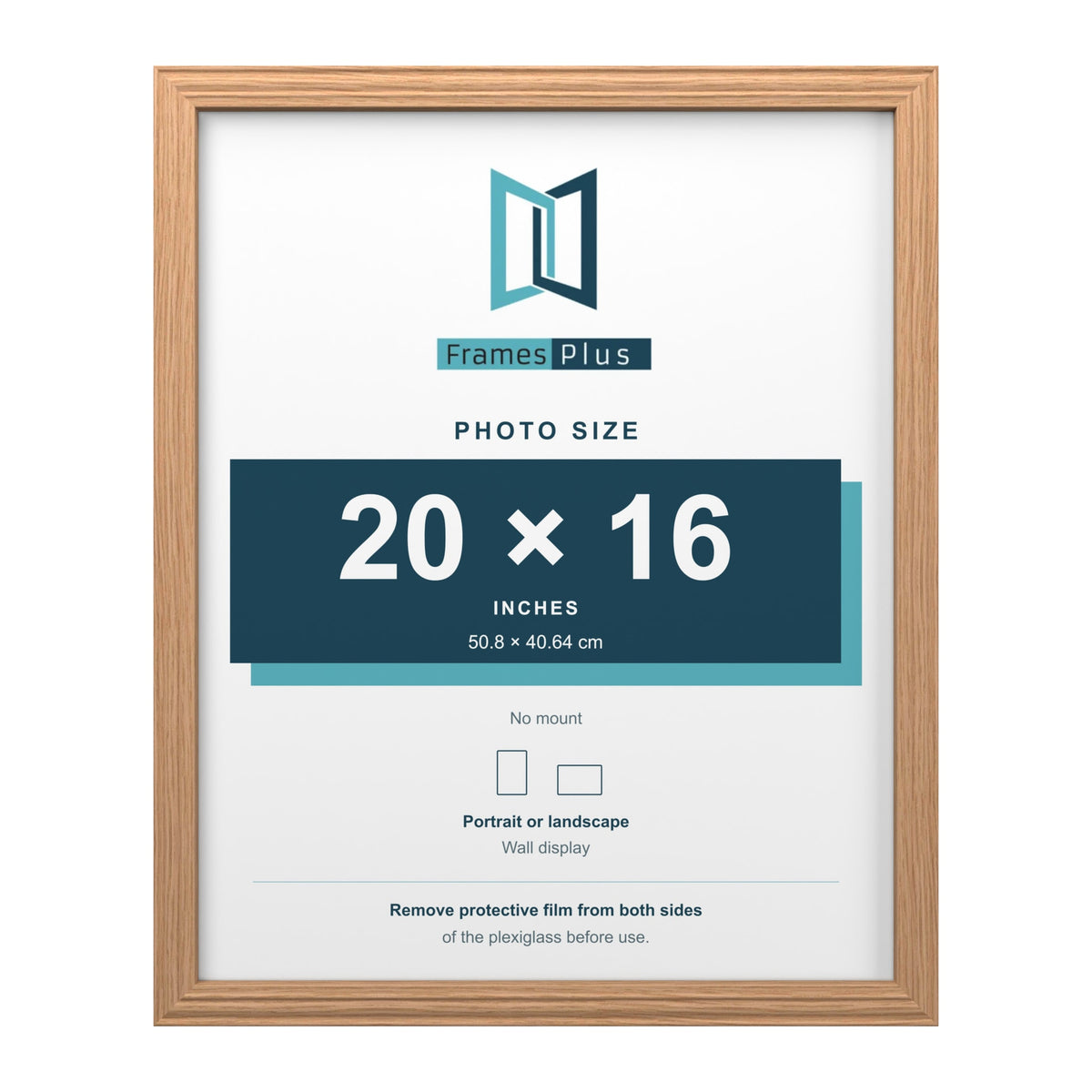 Devon Oak picture frame for a 20 x 16 inch photo