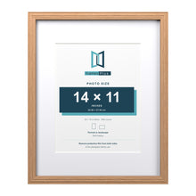 Devon Oak 20 x 16 inch picture frame with a white mount for a 14 x 11 inch photo