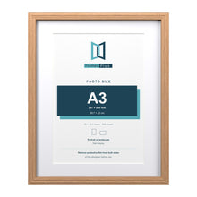 Devon Oak 20 x 16 inch picture frame with a white mount for an A3 photo