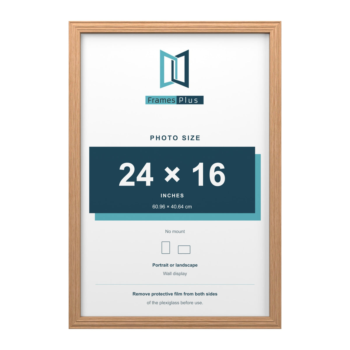 Devon Oak picture frame for a 24 x 16 inch photo