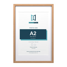 Devon Oak 30 x 20 inch picture frame with a white mount for an A2 photo
