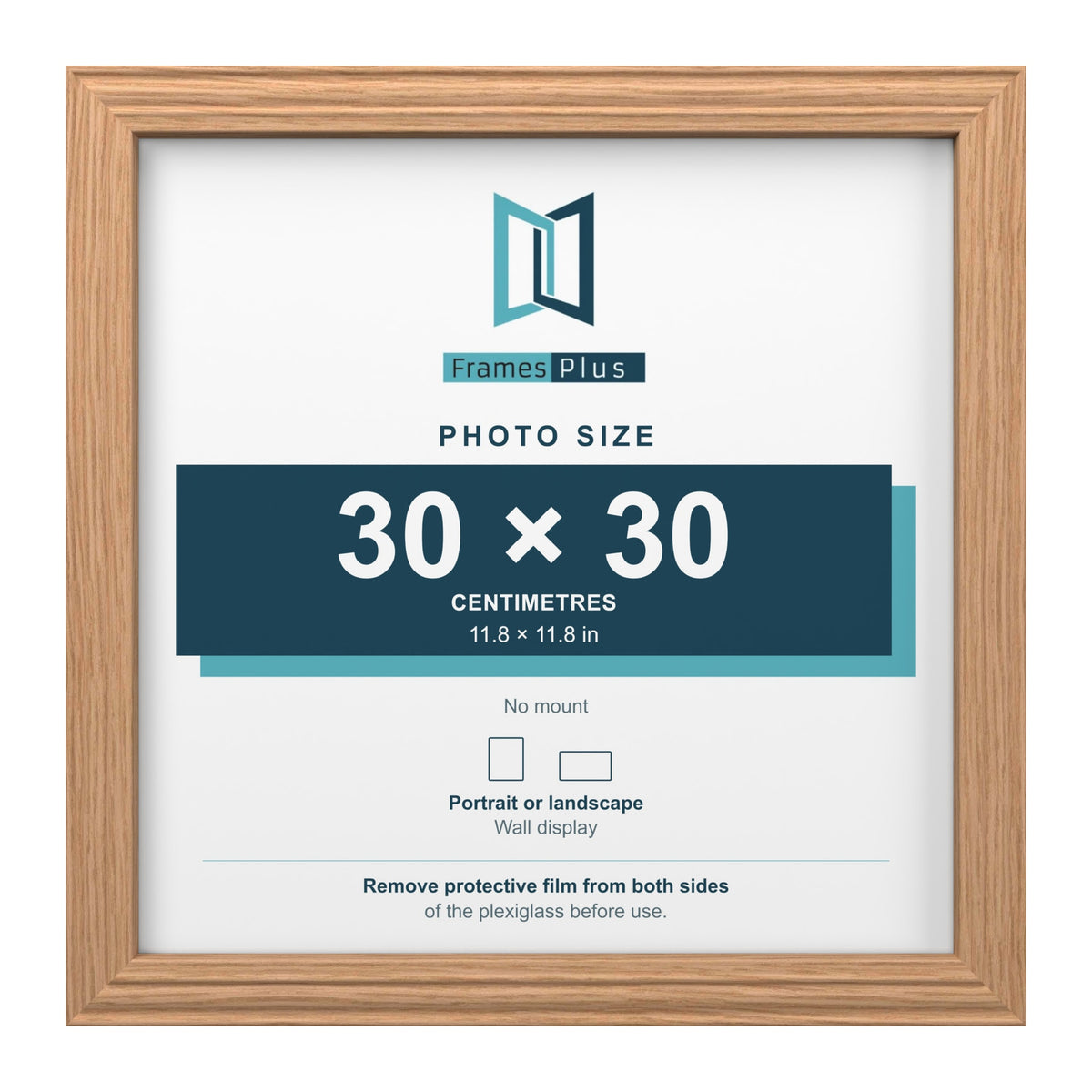 Devon Oak picture frame for a 30 x 30 cm photo