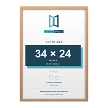 Devon Oak picture frame for a 34 x 24 inch photo