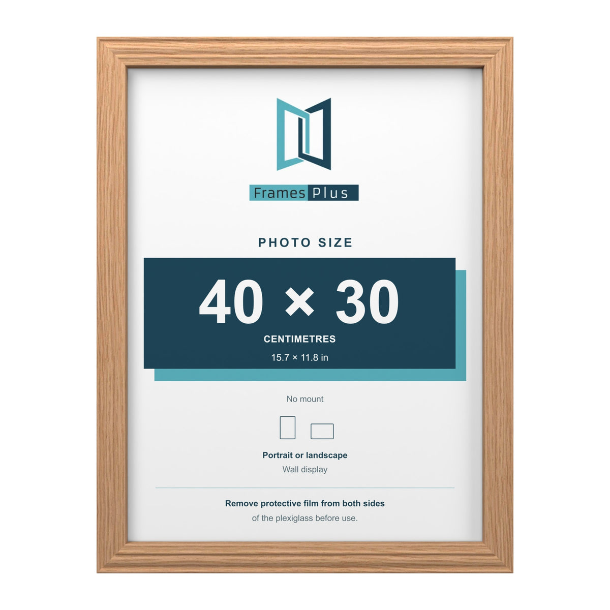 Devon Oak picture frame for a 40 x 30 cm photo