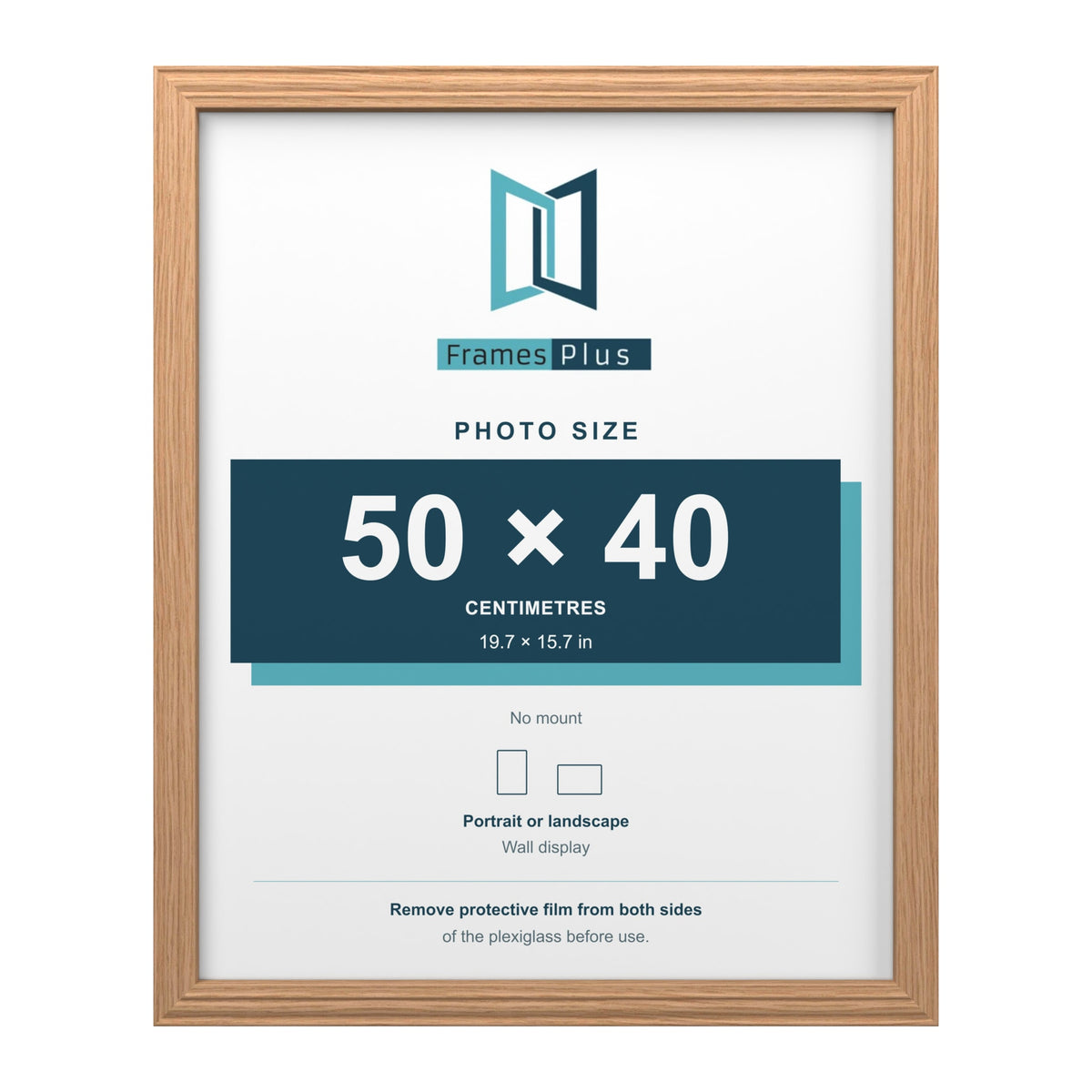 Devon Oak picture frame for a 50 x 40 cm photo