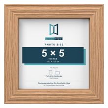 Devon Oak picture frame for a 5 x 5 inch photo